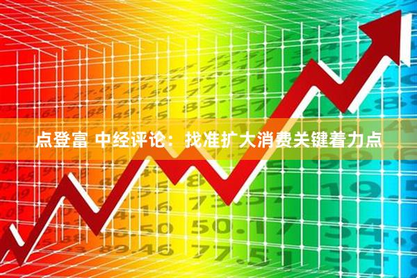 点登富 中经评论：找准扩大消费关键着力点